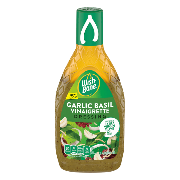 Wish-Bone Extra Virgin Olive Oil Blend Garlic Basil Italian Salad Dressing