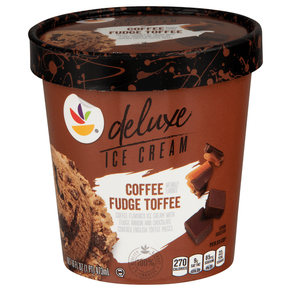 Our Brand Deluxe Coffee Fudge Toffee Ice Cream