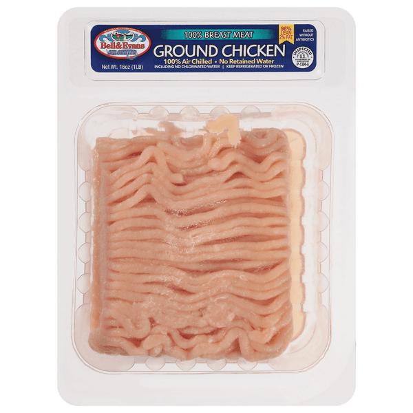 Bell & Evans Air Chilled 98% Lean 2% Fat Ground Chicken Breast Meat Fresh