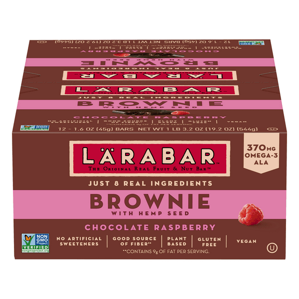 Larabar Brownies With Hemp Seed Chocolate Raspberry