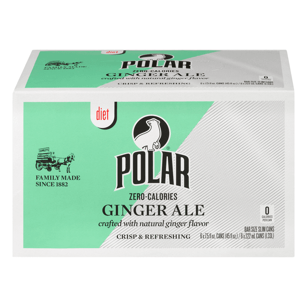 Polar Diet Ginger Ale Soda Caffeine Free