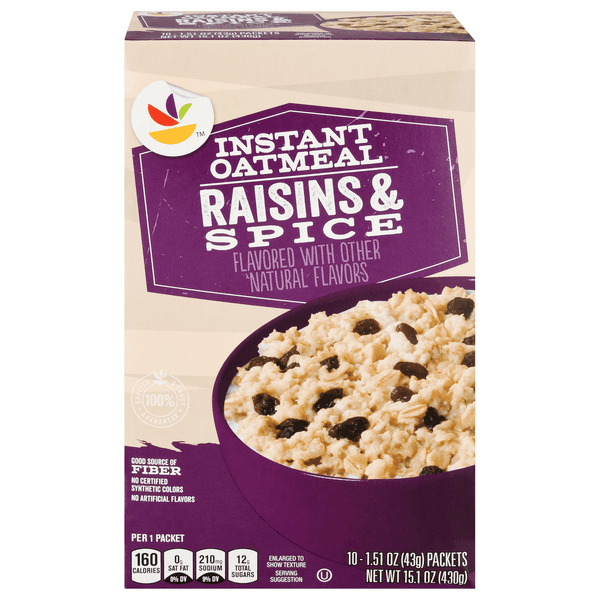 Stop & Shop Instant Oatmeal Raisins & Spice