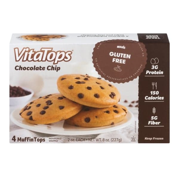Vitatops Muffin Tops Chocolate Chip Gluten Free