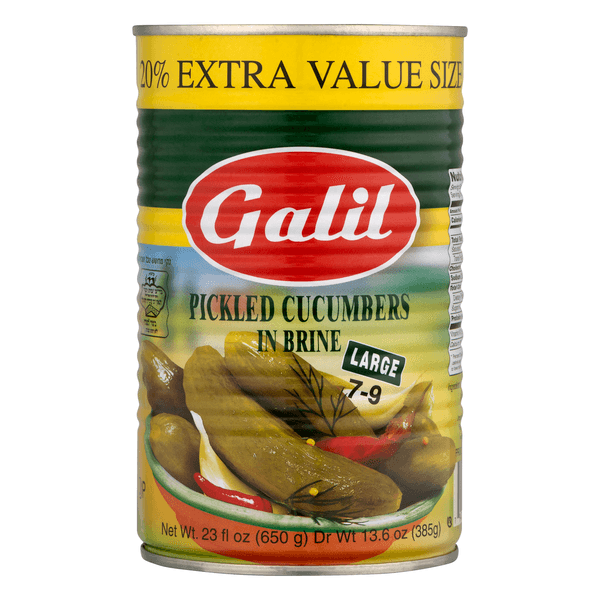 Galil Pickled Cucumbers In Brine Large