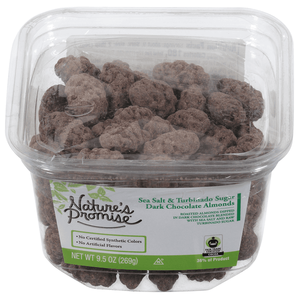 Nature'S Promise Dark Chocolate Almonds Sea Salt/Turbinado Sugar