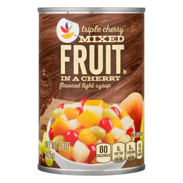 Stop & Shop Mixed Fruit Triple Cherry In Cherry Flavored Light Syrup