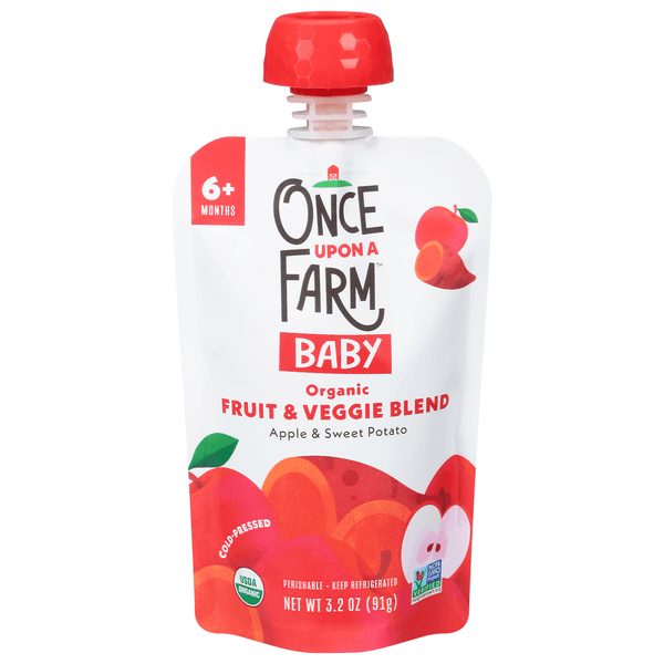 Once Upon A Farm Baby Organic Fruit & Veggie Blend Apple & Sweet Potato