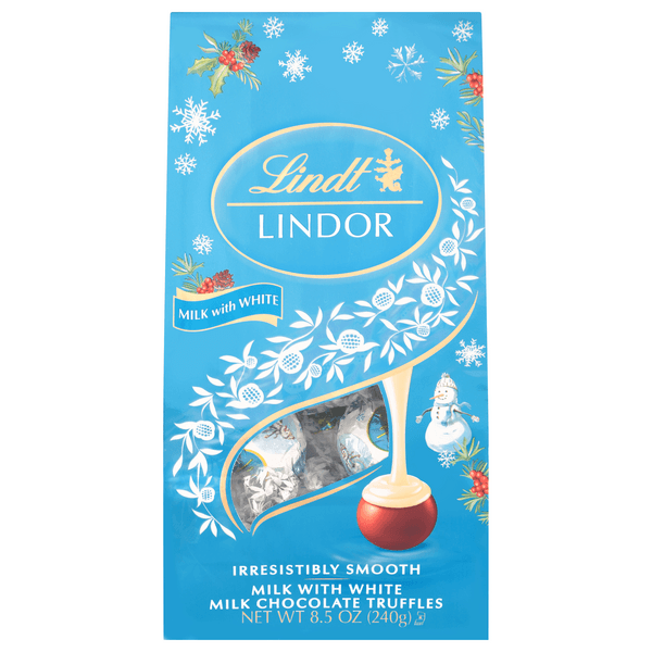 Lindt Lindor Christmas White Milk Chocolate Truffles Candy