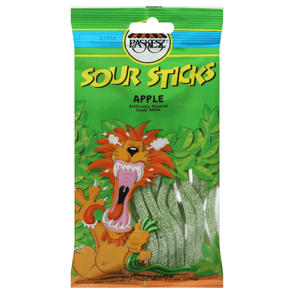 Paskesz Sour Sticks Candy Apple