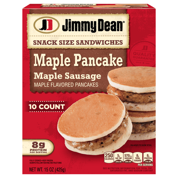 Jimmy Dean Snack Size Sandwiches Maple Pancake Maple Sausage