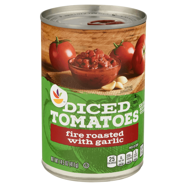 Stop & Shop Diced Tomatoes Fire Roasted With Garlic