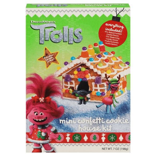 Cookies United Trolls Mini Confetti Cookie House Kit