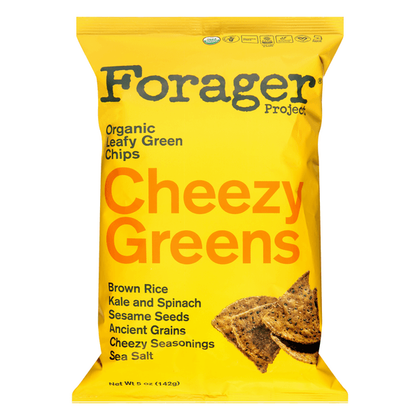 Forager Project Leafy Green Chips Cheezy Greens Organic Gluten Free