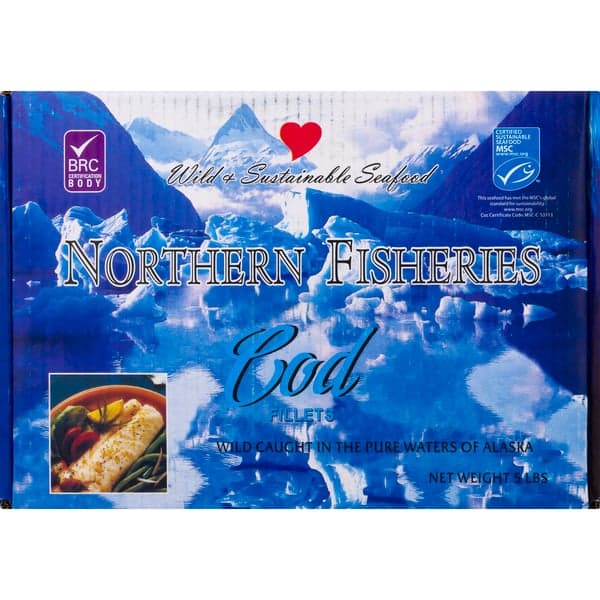 Northern Fisheries Pacific Cod Fillets Skinless Boneless