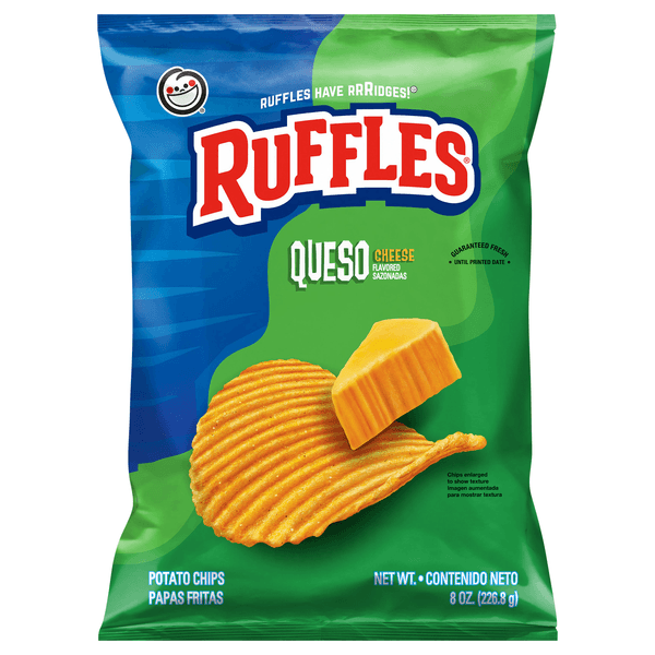 Ruffles Potato Chips Queso Cheese Flavored