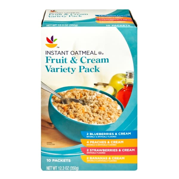 Stop & Shop Instant Oatmeal Fruit & Cream Variety