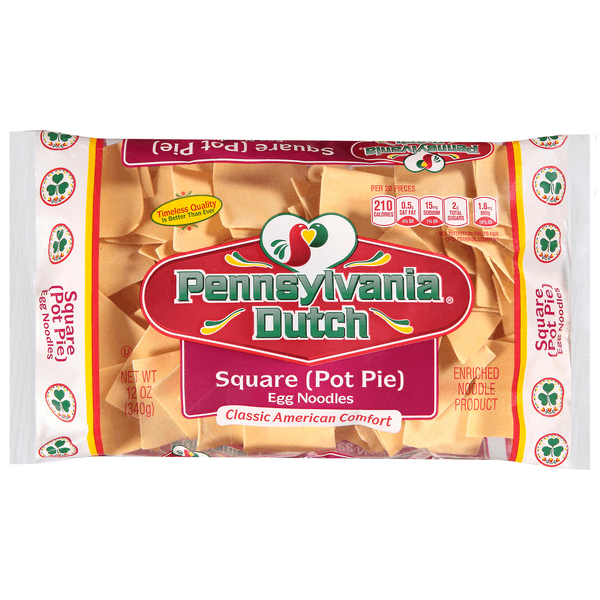 Pennsylvania Dutch Square (Pot Pie) Egg Noodles