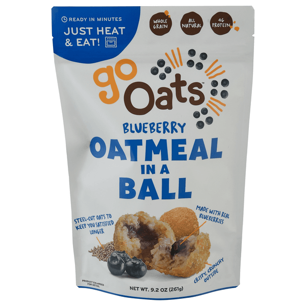 Go Oats Blueberry Oatmeal In A Ball Heat & Eat