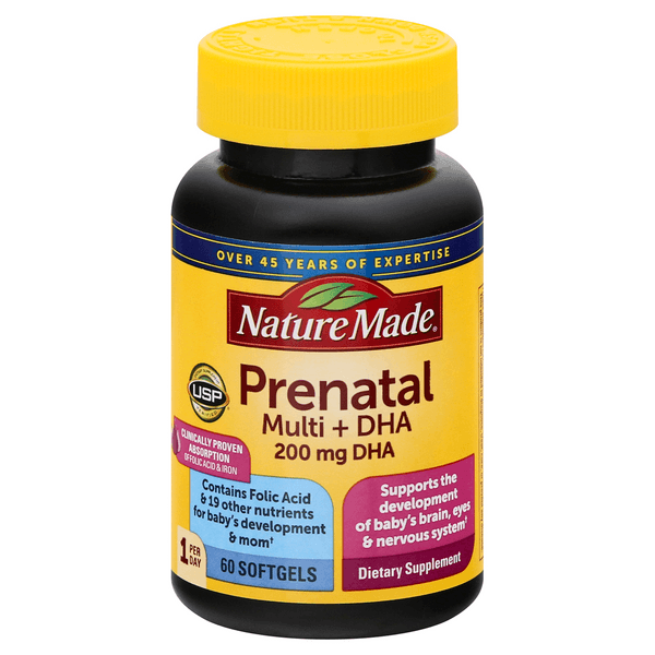 Nature Made Prenatal Multi + Dha Dietary Supplement Softgels