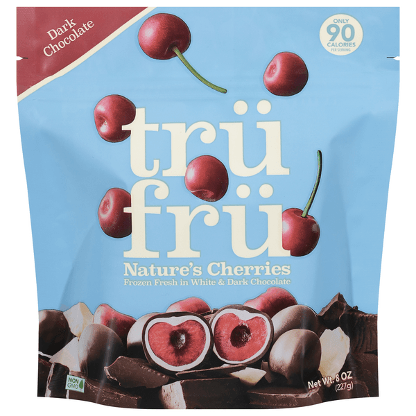 Tru Fru Cherries In White Dark Chocolate