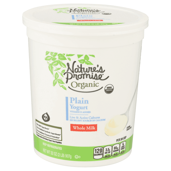 Nature'S Promise Organic Whole Milk Plain Yogurt