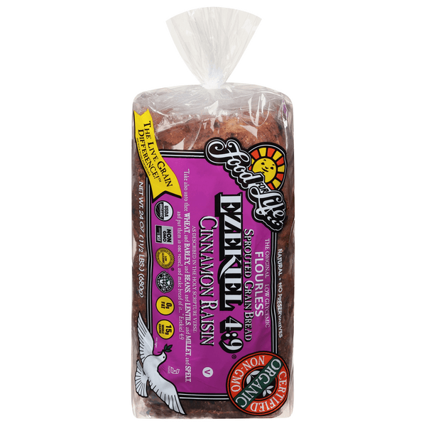Food For Life Organic Ezekiel 4:9 Cinnamon Raisin Sprouted Grain Bread