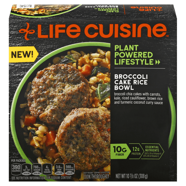 Life Cuisine Plant Powered Lifestyle Bowl Broccoli Cake Rice