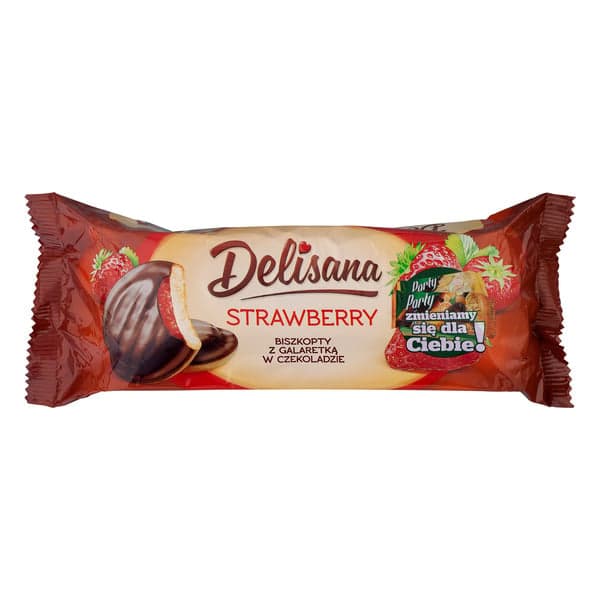 Delisana Sponge Cakes With Jelly In Chocolate Strawberry