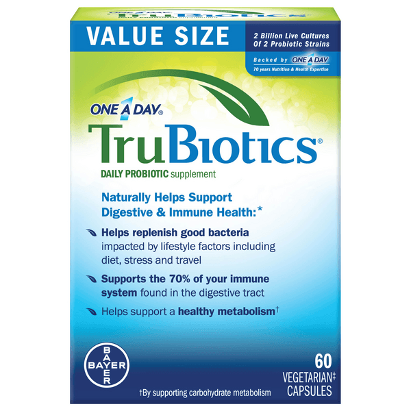 One A Day Trubiotics Daily Probiotic Supplement Capsules