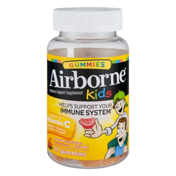 Airborne Kid Immune Support Supplement Blast Of Vitamin C Fruit Gummies