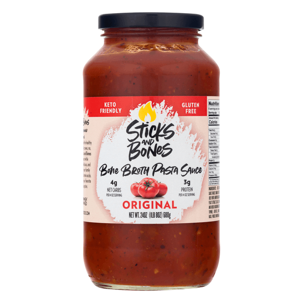 Sticks And Bones Pasta Sauce Bone Broth Original Gluten Free