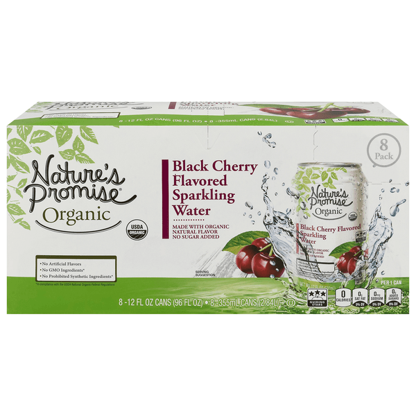 Nature'S Promise Organic Black Cherry Flavored Sparkling Water