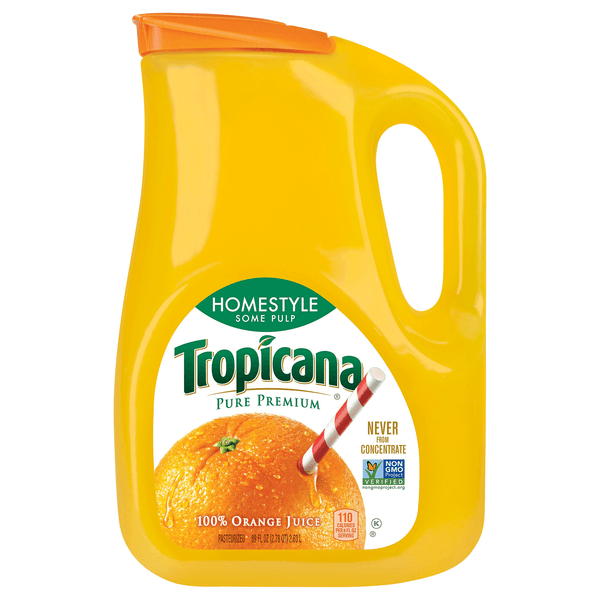 Tropicana Juice Pure Premium Orange Some Pulp Homestyle Chilled