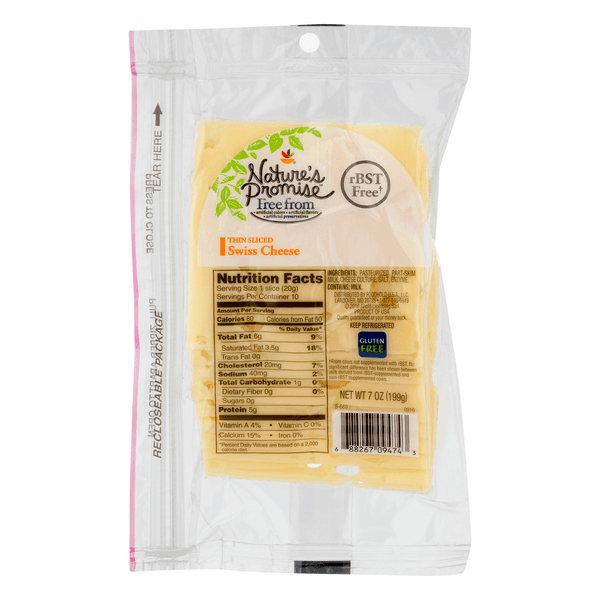 Nature'S Promise Swiss Cheese Thin (Pre-Sliced