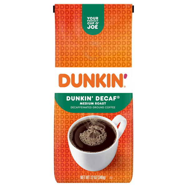 Dunkin Donuts Coffee Ground Medium Roast Decaffeinated Dunkin Decaf