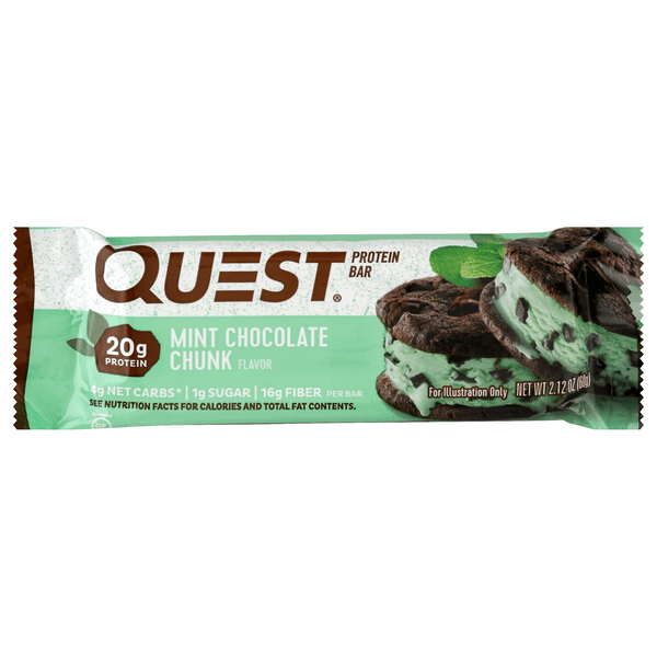 Quest High Protein Bar Mint Chocolate Chunk Low Carb Keto