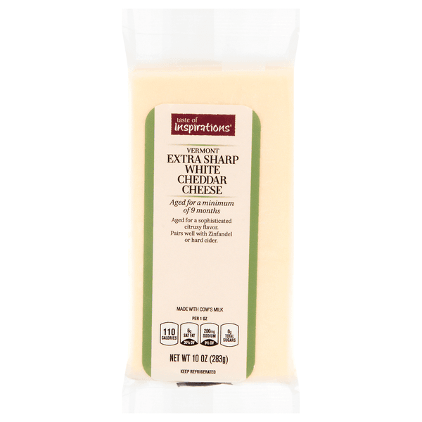 Taste Of Inspirations Aged Vermont Extra Sharp White Cheddar Cheese Block