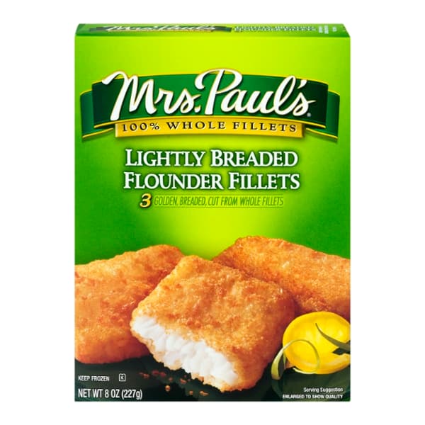 Mrs. Paul'S Select Cuts Lightly Breaded Flounder Fillets