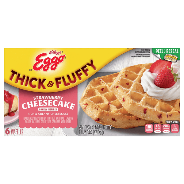 Kellogg'S Eggo Waffles Thick & Fluffy Strawberry Cheesecake