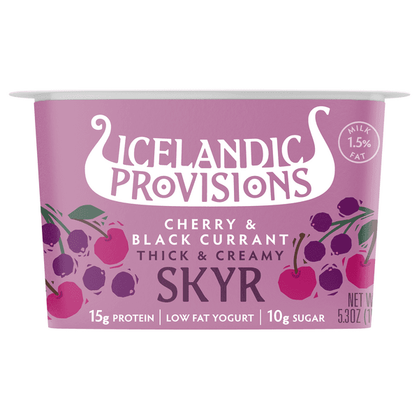 Icelandic Provisions Thick & Creamy Low Fat Cherry Black Currant Skyr