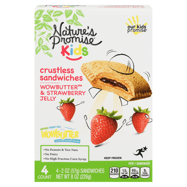 Nature'S Promise Kids Crustless Sandwiches Wowbutter & Strawberry Jelly