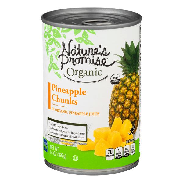 Nature'S Promise Organic Pineapple Chunks In Juice