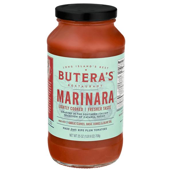 Butera'S Restaurant Pasta Sauce Marinara Lightly Cooked