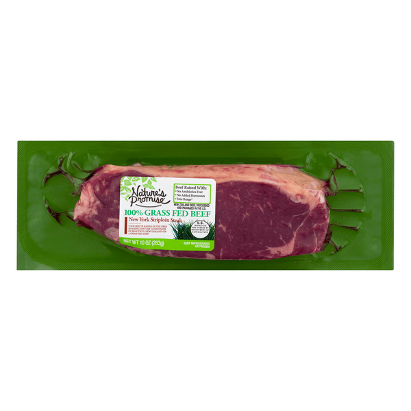 Nature'S Promise 100% Grass-Fed Beef New York Strip Loin Steak Fresh