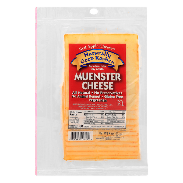 Naturally Good Kosher Muenster Cheese Sliced