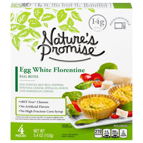 Nature'S Promise Egg Bites Egg White Florentine