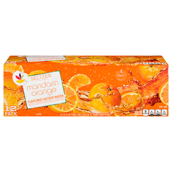 Stop & Shop Seltzer Water Mandarin Orange