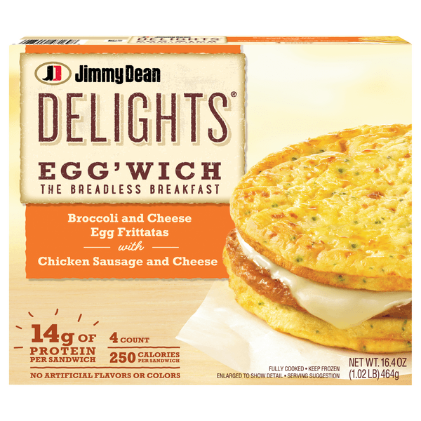 Jimmy Dean Delights Egg'wich With Broccoli & Cheese