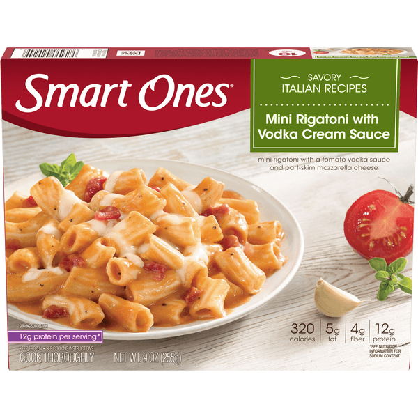 Smart Ones Savory Italian Recipes Mini Rigatoni With Vodka Cream Sauce