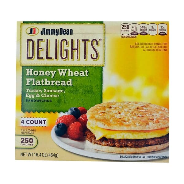 Jimmy Dean Delights Honey Wheat Flatbread Sandwiches